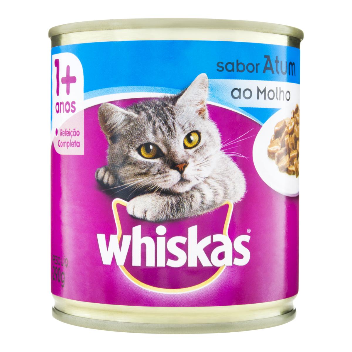 Ração Úmida para Gatos Adulto Whiskas Atum com Molho 290g